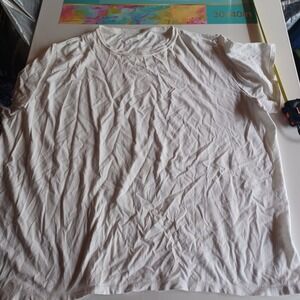 Just My Size White Relaxed Fit Crew Neck Short Sleeve T-Shirt Plus Size 22W/24W